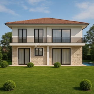 VILLA BIFAMILIARE MODERNA CON PISCINA – A 400 M DAL MARE