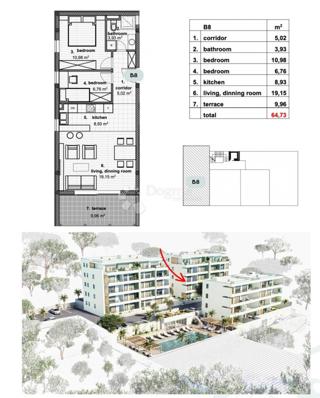 Allogio Makarska, 64,73m2