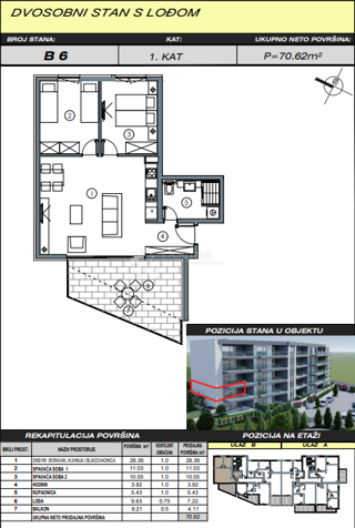 Allogio Makarska, 99,59m2