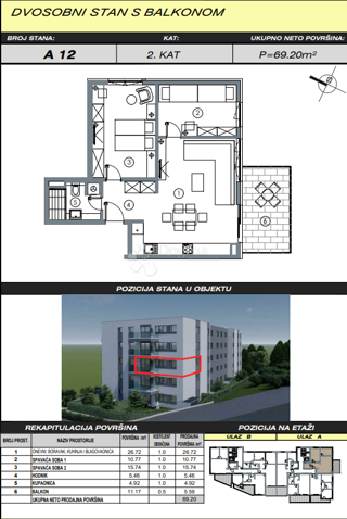 Allogio Makarska, 56,41m2