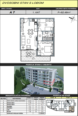 Allogio Makarska, 56,41m2