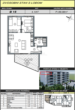 Allogio Makarska, 99,59m2