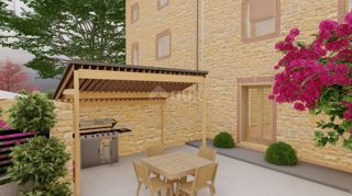 ISTRIA, JURŠIĆI - Casa a schiera in pietra con piscina + appartamento, CHIAVI IN MANO