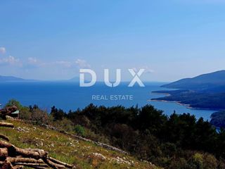 ISTRIA, RABAC - Terreno edificabile unico con vista panoramica sul mare