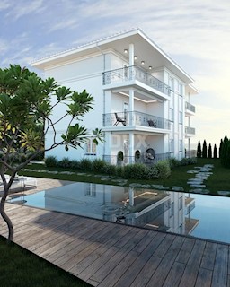 OPATIJA, IČIĆI - NUOVO - esclusivo nuovo edificio con piscina e vista panoramica sul mare, appartamento più grande con terrazza vicino al mare