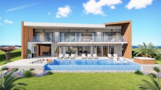 ISTRIA, KAŠTELIR Villa di prima classe in costruzione con vista sul mare!