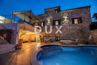 Isola di Krk - Lussuosa villa in pietra con piscina