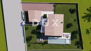 ISTRIA, TINJAN - TERRENO con permesso di costruzione per una spaziosa casa con garage e piscina