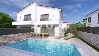ISOLA DI KRK, MALINSKA - Casa di design moderno con piscina