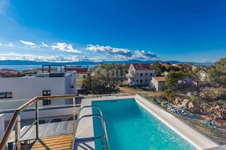 ISOLA DI KRK, NJIVICE - Appartamento duplex di lusso con piscina panoramica e vista mare