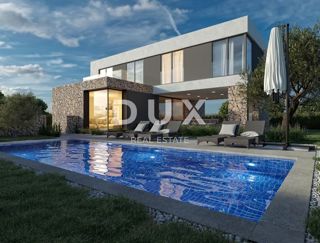 ISOLA DI PAG, KOLAN - villa 200m2 con piscina + area 400m2