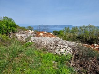 ISTRIA, RABAC - Terreno con vista mare aperta e permesso di costruire