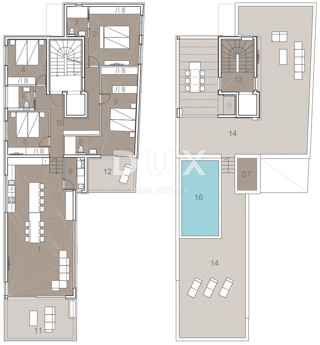 ZARA, KOŽINO - Attico unico a 100 metri dalla spiaggia con spettacolare vista sul mare e piscina riscaldata sulla terrazza panoramica! S4