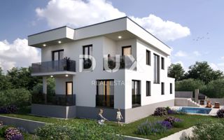 KASTAV - Terreno edificabile, PERMESSO DI COSTRUZIONE, vista mare!