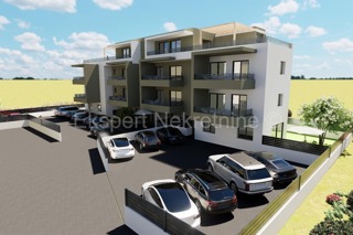 Trogir, 2-bedroom apartment 56 m2 + garden 58 m2, new building, ground floor