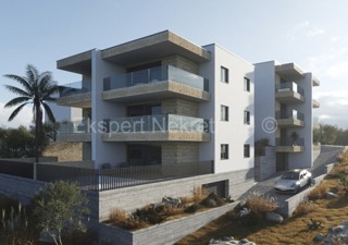 Rogoznica, Ražanj, appartamento con 2 camere da letto 65m2, garage, vista mare
