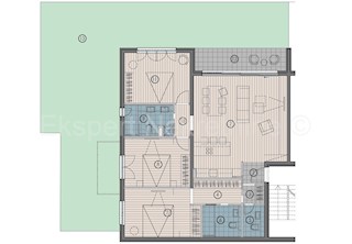 Marina, lussuosa. Appartamento di 3 locali 114 mq + giardino 84 mq, nuova costruzione, piscina sul tetto