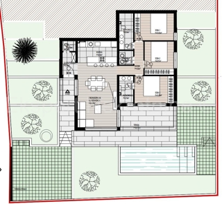 Čiovo, Okrug G., 3-bedroom apartment 114m2 + garden 202m2 + private pool 19m2