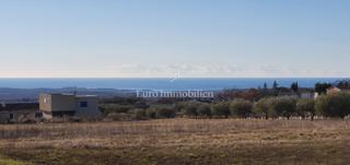 Kaštelir - terreno con vista mare e progetto