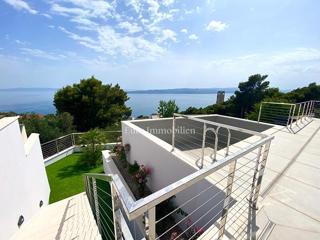 Modern villa with a beautiful view of the sea under construction