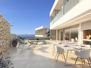 Modern villas in a quiet environment with a sea view, island of Brač