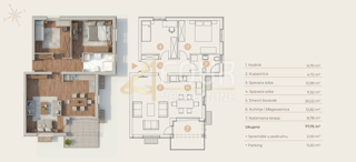 Saršoni, Viškovo, 77,75m2