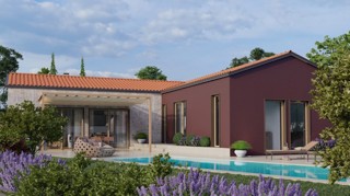 Immobili Istria: Nuova Casa Piano Unico con Piscina e Garage, Zona Parenzo