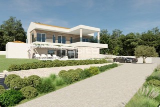 Zona Parenzo, Kastelir - VISTA MARE! Vendesi terreno edificabile con permesso per una villa con piscina.