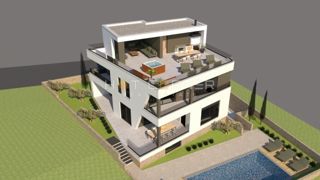 Medulin - villa con piscina in costruzione con fenomenale vista mare