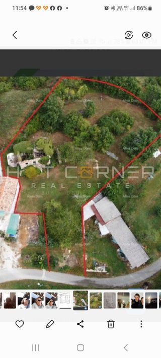 Gračišće, Istria: incantevole proprietà, 7100 m2, con casa in pietra da ristrutturare