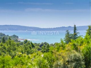 Barbariga, terreno con permesso di costruzione, vista mare