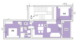 Siana – appartamento in costruzione, 2 camere da letto, terrazza e posto auto privato in garage