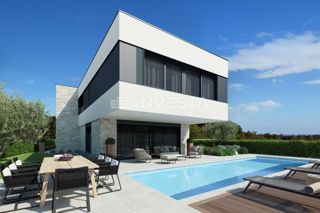 Zona di Poreč, villa moderna con vista mare