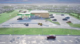 Pag, Novalja, terreno edificabile di 8503 m2, permesso di costruzione ottenuto per negozio e stazione di servizio.