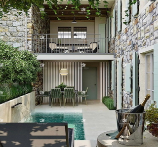 Istra, Kastelir, Rojci, casa antica istriana ristrutturata di 183 m2 con piscina, terreno di 153 m2, vista mare, cantina per vino, sauna