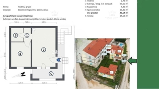 Istria, Buje, appartamento 62m2, 1SS+DB, vista mare.