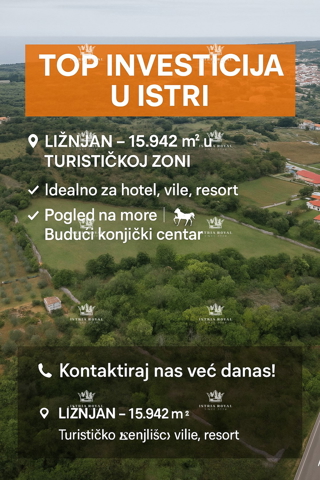 Istra, Ližnjan, terreno per la costruzione di hotel e ville con piscina - zona T1 e T2.