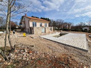 House with a pool under renovation, island of Krk