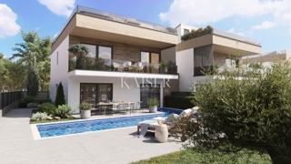 Istria, Verteneglio, moderna casa bifamiliare con piscina