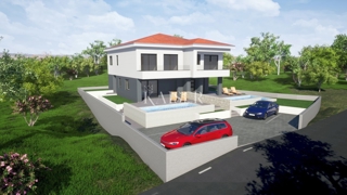 Isola di Krk, Malinska - moderna casa bifamiliare di 120m2 vicino al mare