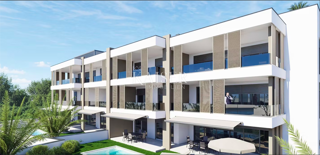 Zara – Zaton: Appartamento al piano terra con piscina privata e giardino, prima fila al mare