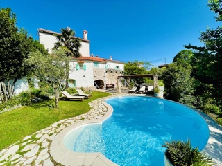 Riviera di Opatija - Brseč, villa in pietra con piscina