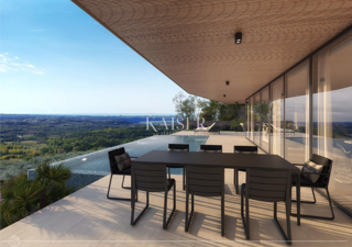 Istria, Buie, dintorni - villa 280m2 con piscina a sfioro e splendida vista