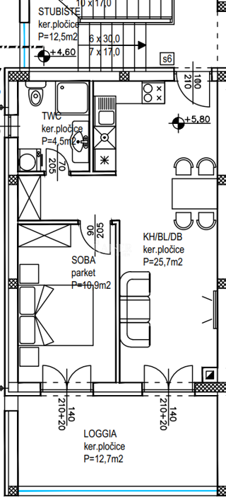Appartamento Crvene kuće, Zadar, 61,40m2