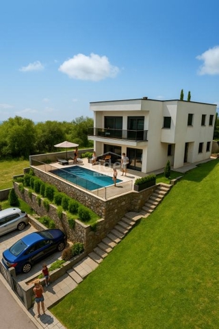 CRIKVENICA Nuova costruzione, 2 appartamenti, piscina