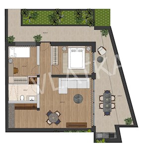 NUOVO EDIFICIO: APPARTAMENTO DI LUSSO CON 3 CAMERE E 2 AMPIE TERRAZZE ACCANTO AL PARCO MAKSIMIR