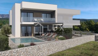 JADRANOVO - casa bifamiliare con piscina, vista mare