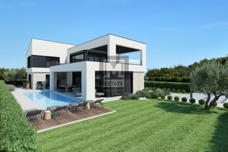 Parenzo, dintorni, lussuosa villa moderna con vista panoramica sul mare!