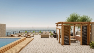 ISOLA DI KRK - Appartamento di lusso al piano terra prima fila al mare