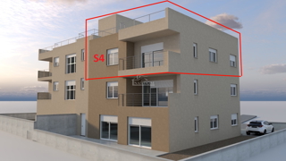 Vodice - Appartamento S4 con terrazza sul tetto, vista mare